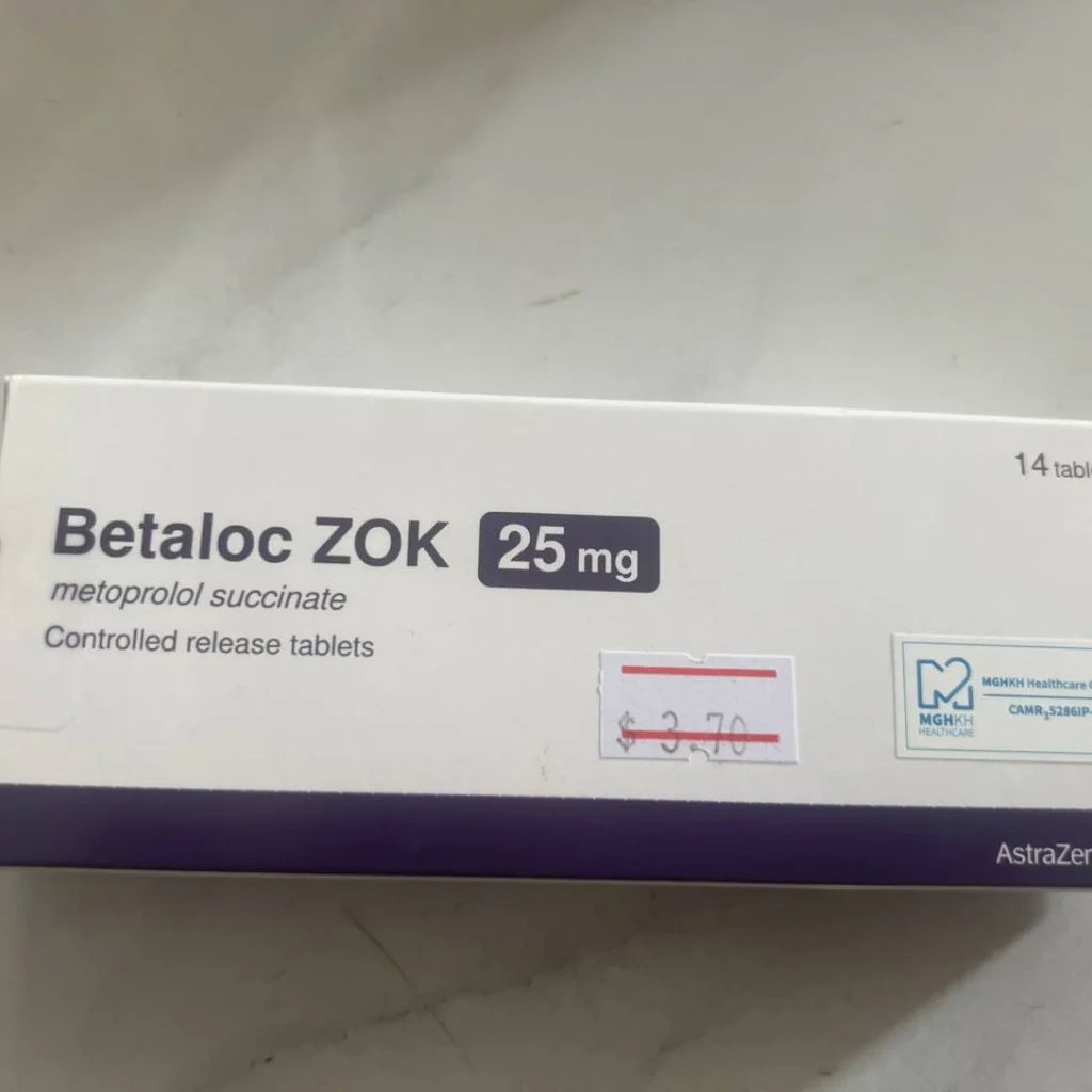 Betaloc ZOK 25 — available at pharmacies in Cambodia on PharmKulen
