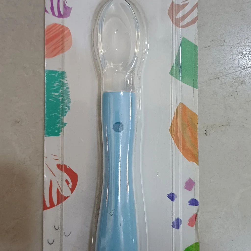 Baby silicone spoon blue — available at pharmacies in Cambodia on PharmKulen