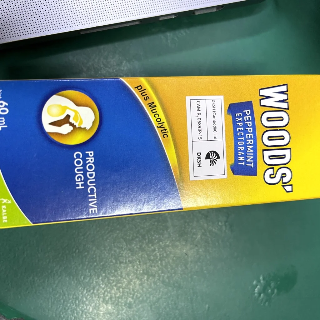 Woods' (plus Mucolytic) β available at pharmacies in Cambodia on PharmKulen