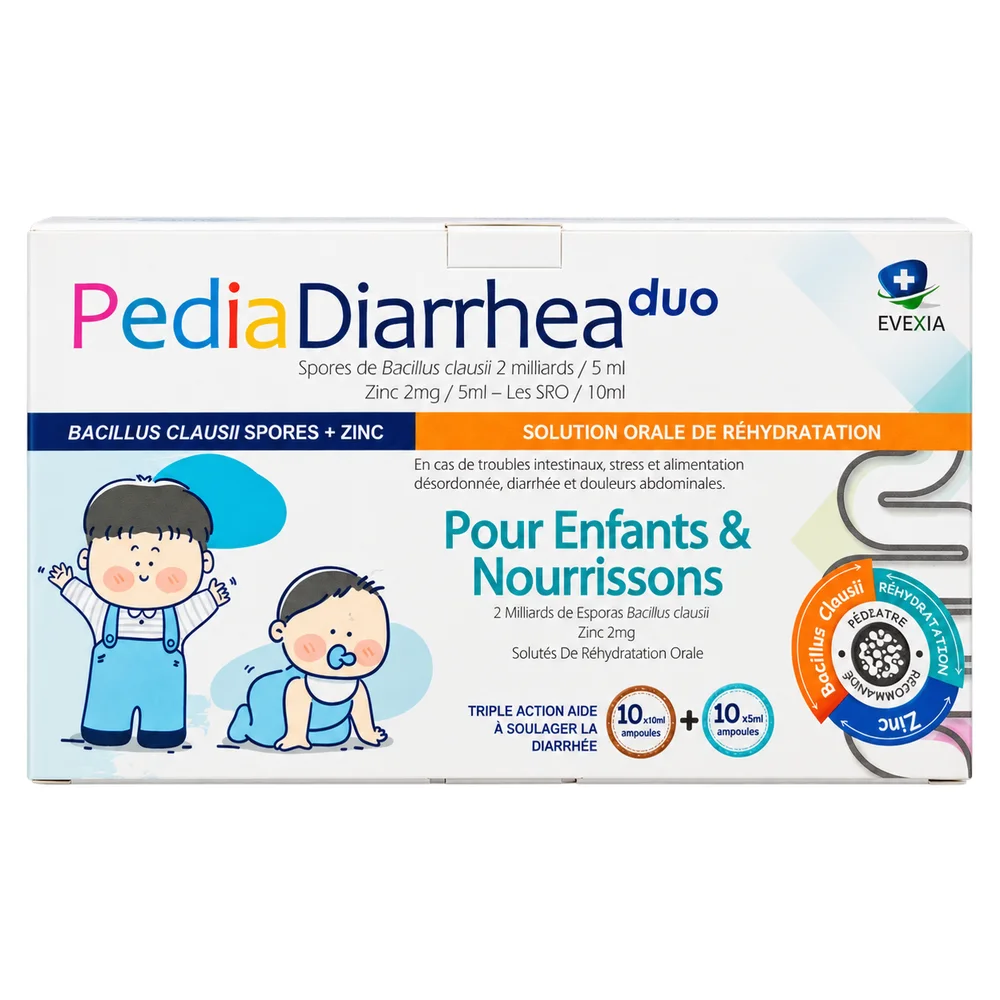 PediaDiarrhea duo — available at pharmacies in Cambodia on PharmKulen