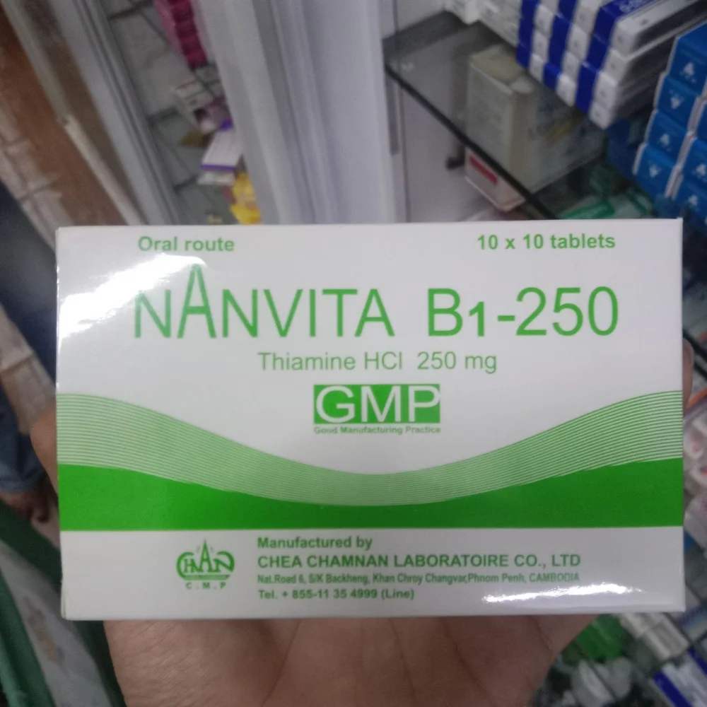 Nanvita B1-250 — available at pharmacies in Cambodia on PharmKulen