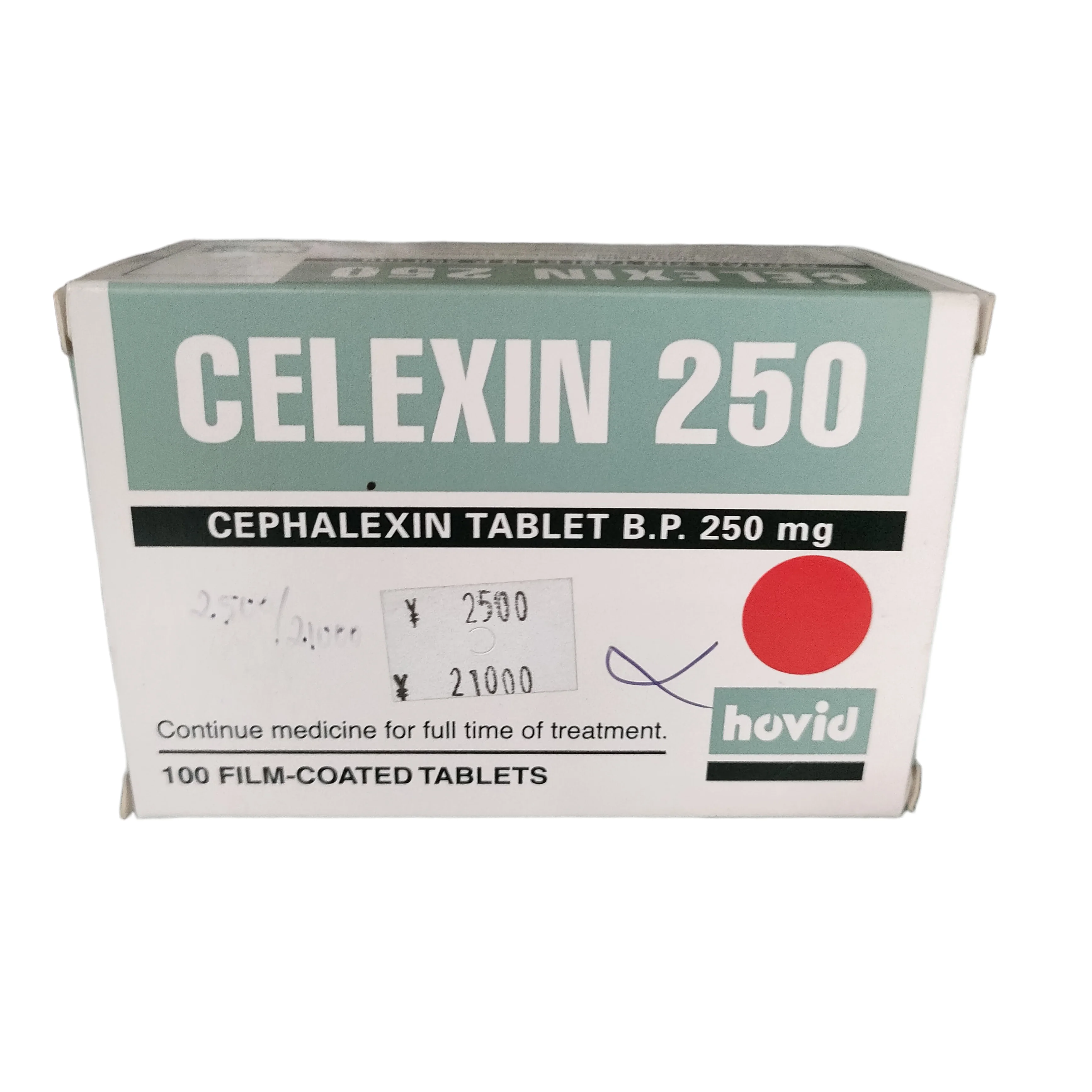 Celexin 250 — available at pharmacies in Cambodia on PharmKulen