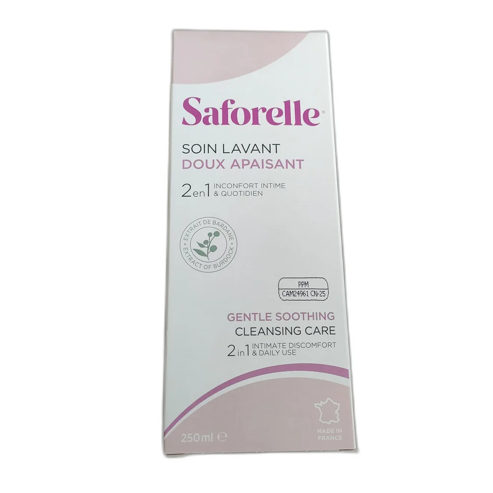 Saforelle Gentle Soothing Cleansing Care — available at pharmacies in Cambodia on PharmKulen