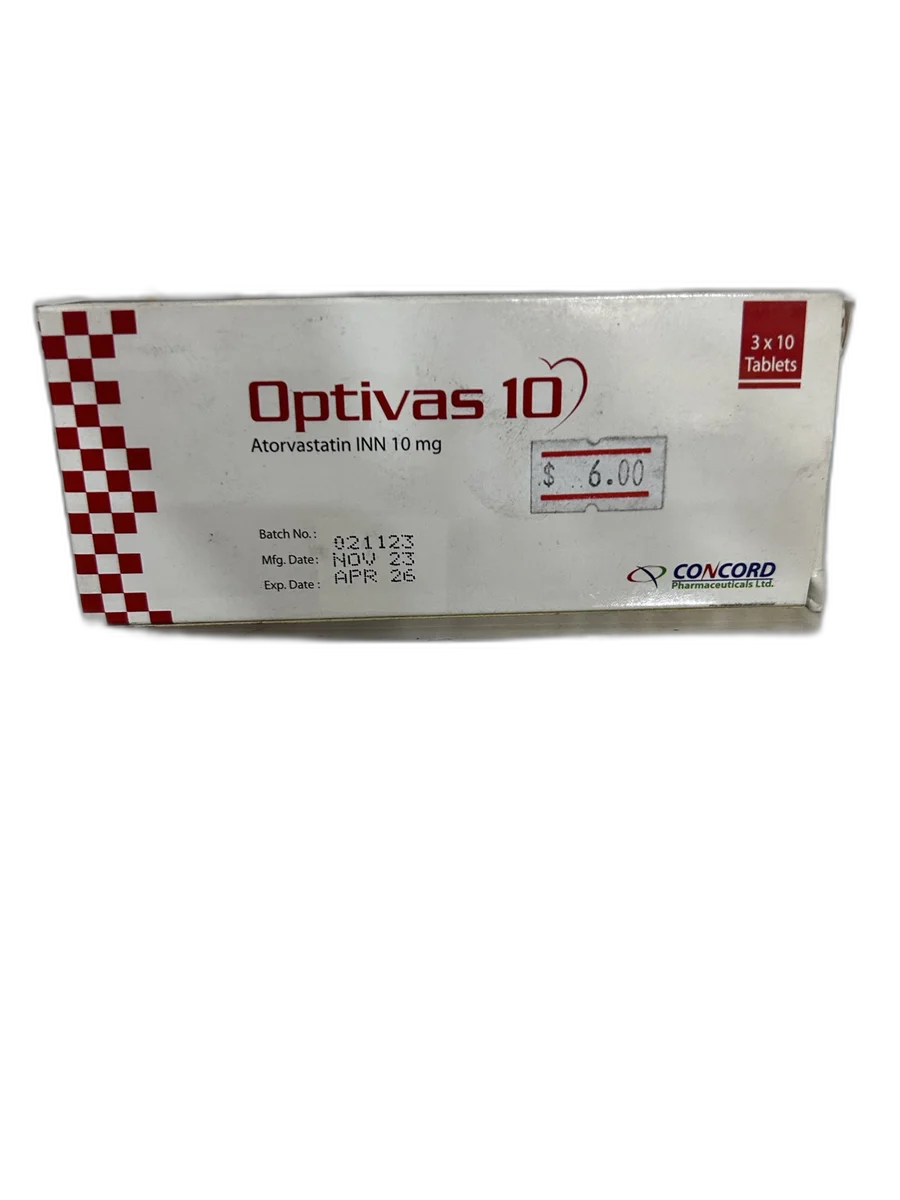 Optivas 10 — available at pharmacies in Cambodia on PharmKulen