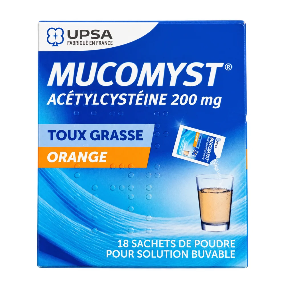 Mucomyst 200 mg (Acétylcystéine) — available at pharmacies in Cambodia on PharmKulen