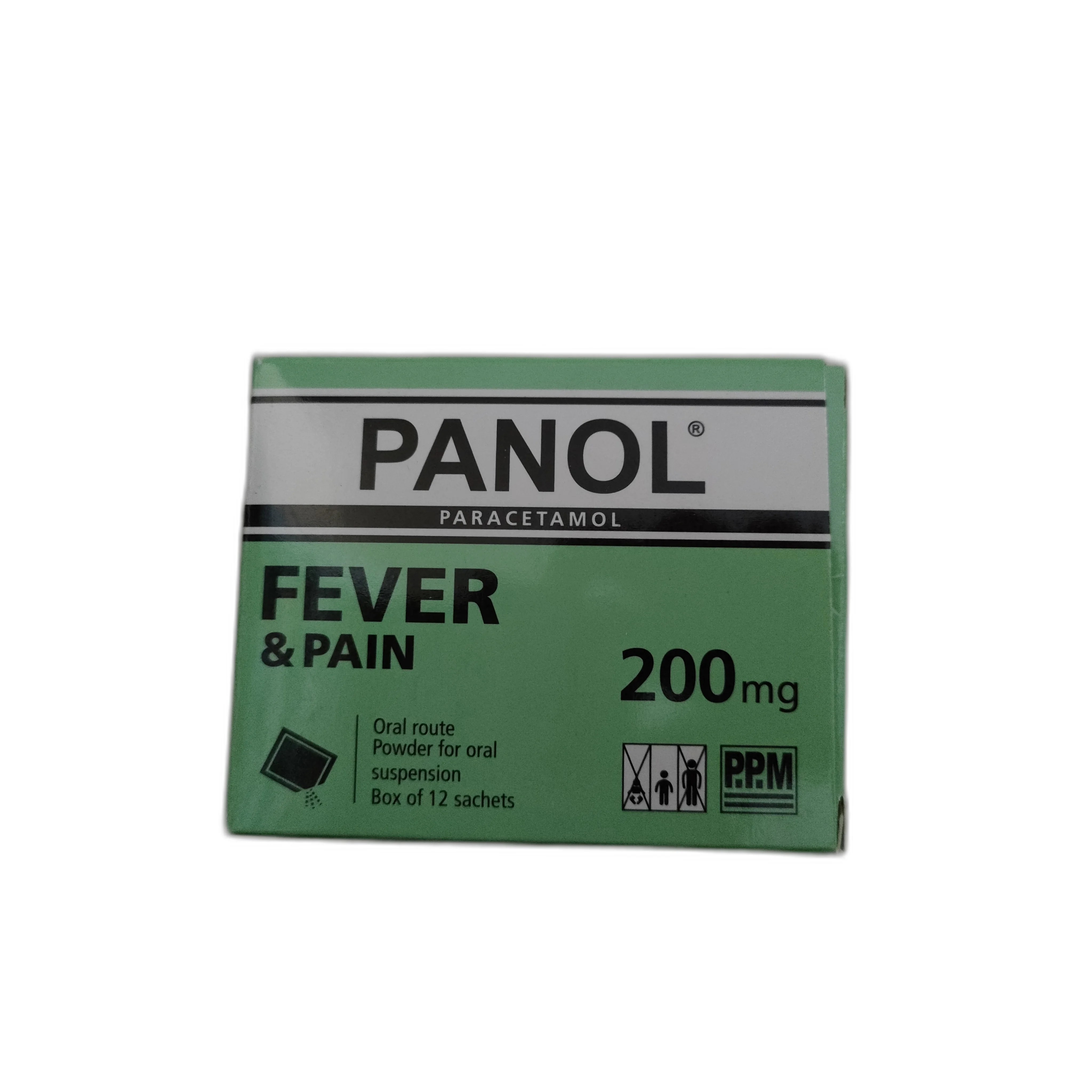 Panol Fever & Pain — available at pharmacies in Cambodia on PharmKulen