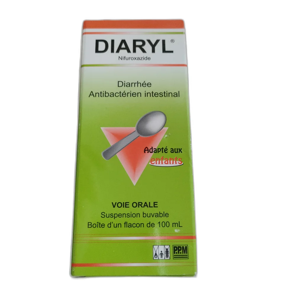 Diaryl Nifuroxazide Oral Suspension — available at pharmacies in Cambodia on PharmKulen