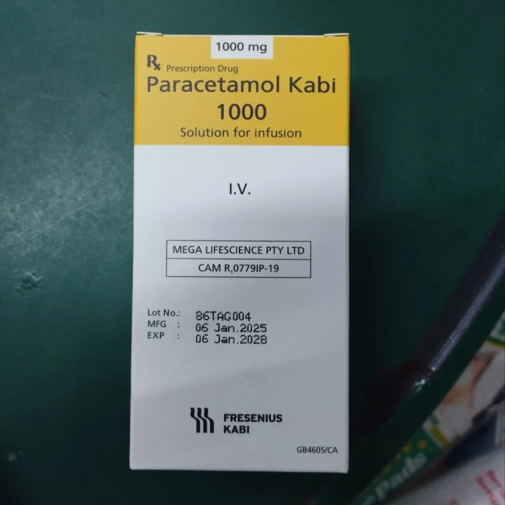 Paracetamol Kabi — available at pharmacies in Cambodia on PharmKulen