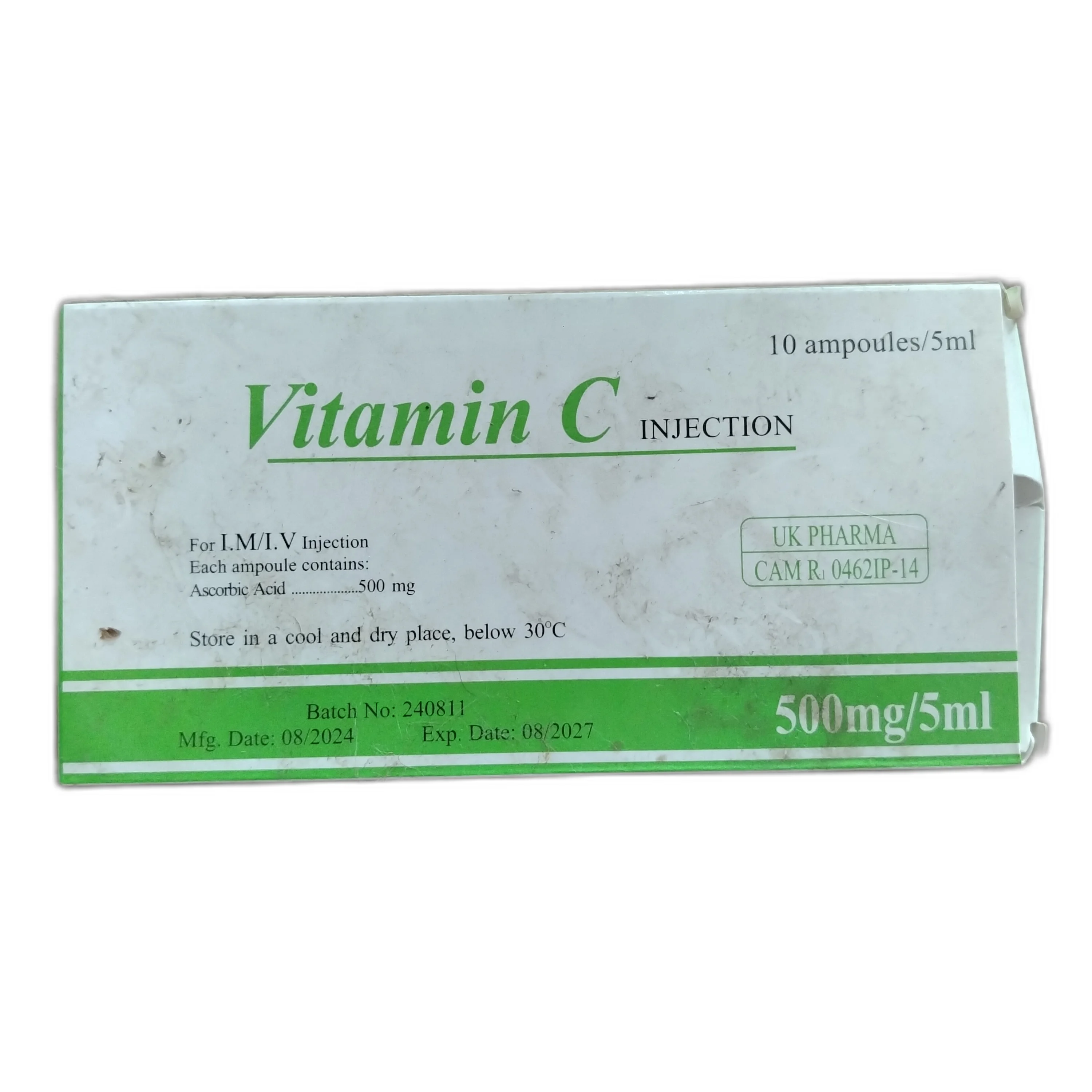 Vitamin C Injection — available at pharmacies in Cambodia on PharmKulen