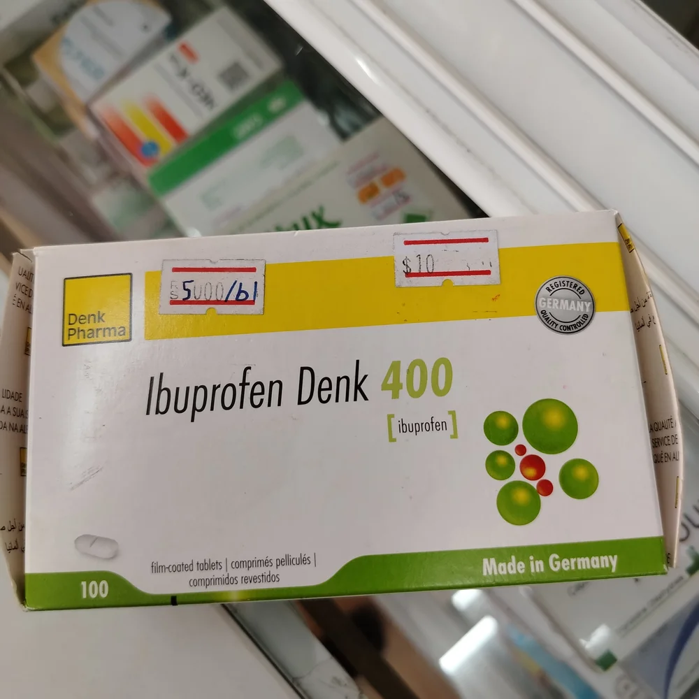 Ibuprofen Denk — available at pharmacies in Cambodia on PharmKulen