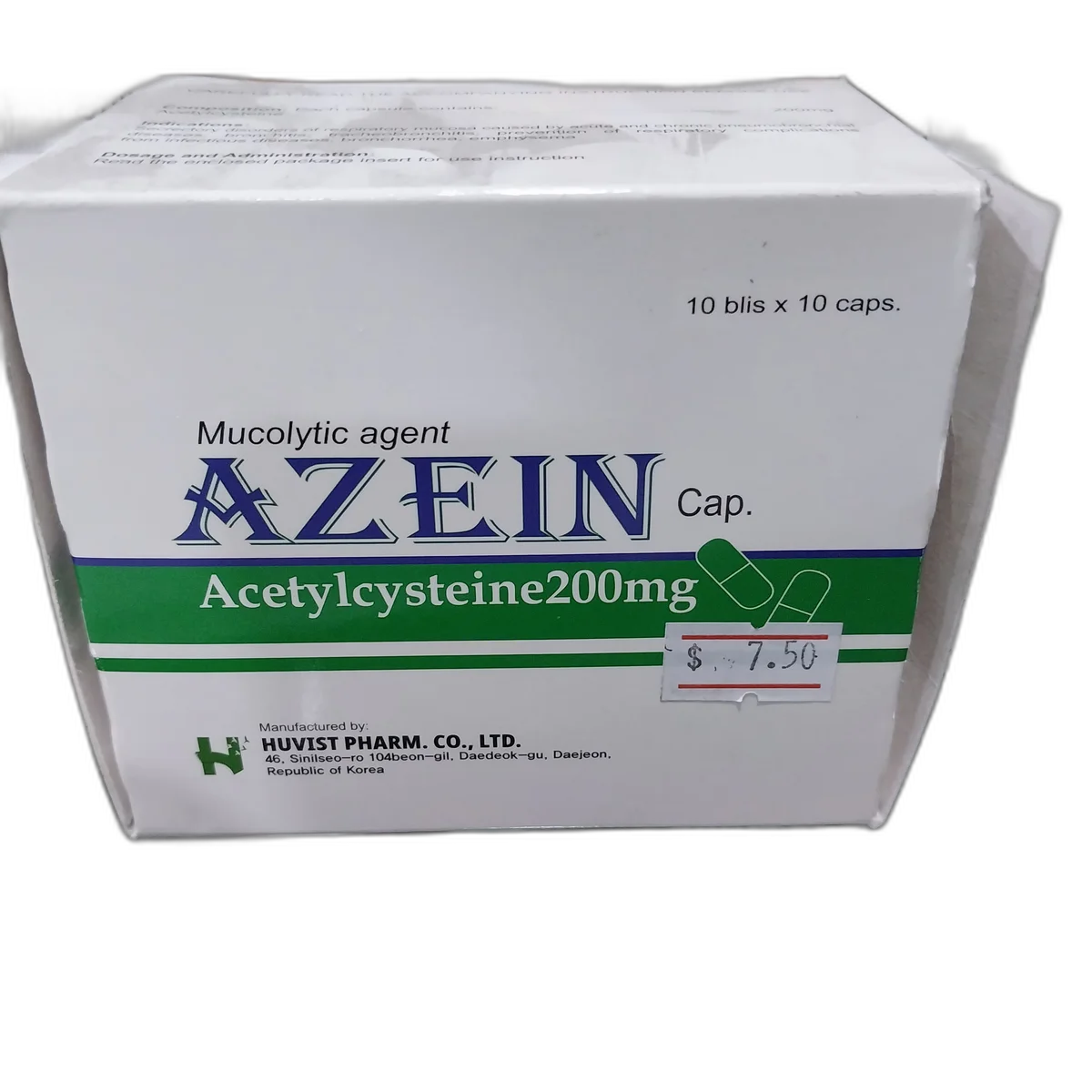 Azein Cap — available at pharmacies in Cambodia on PharmKulen