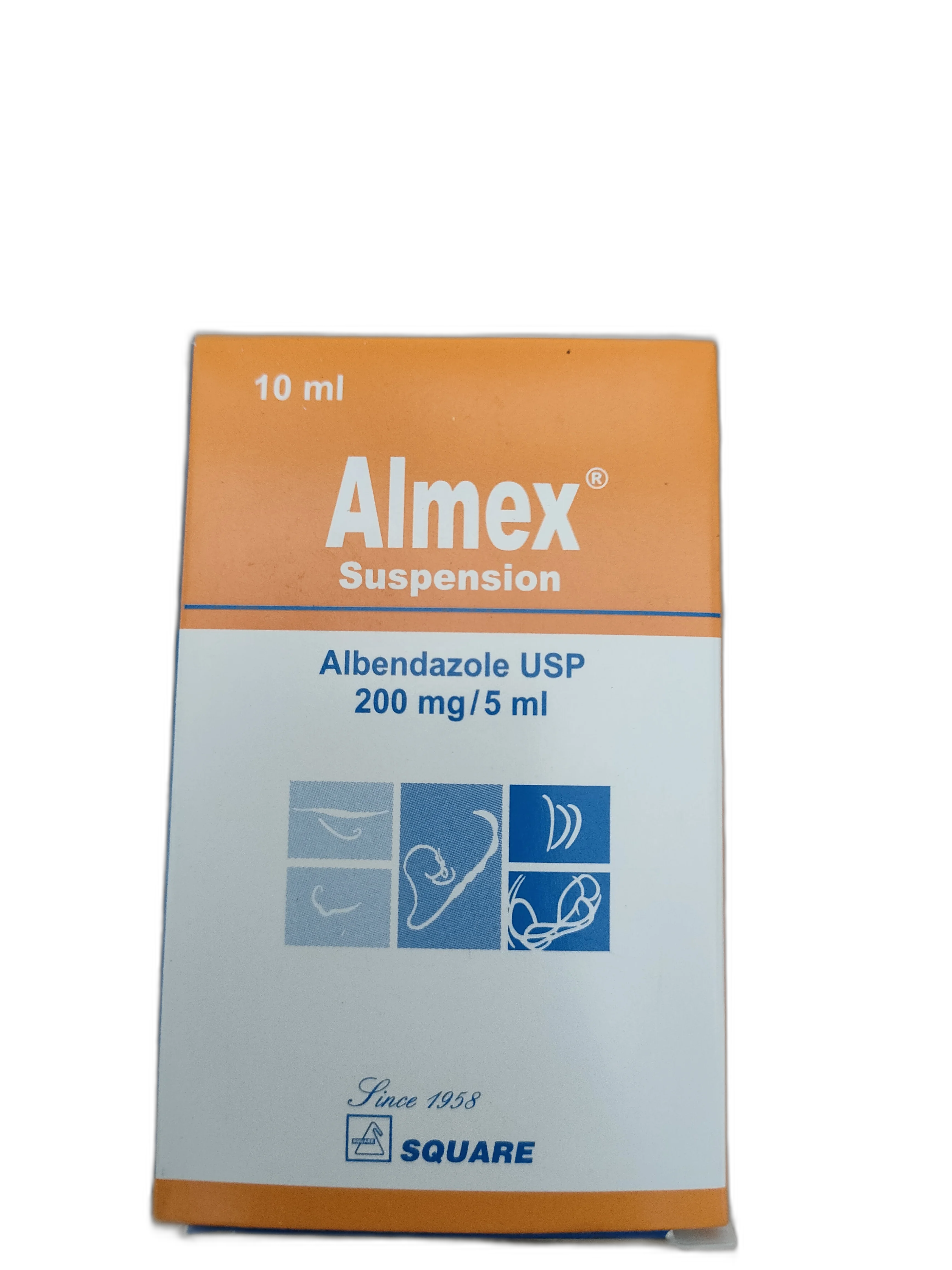 Almex Suspension Albendazole 200mg — available at pharmacies in Cambodia on PharmKulen