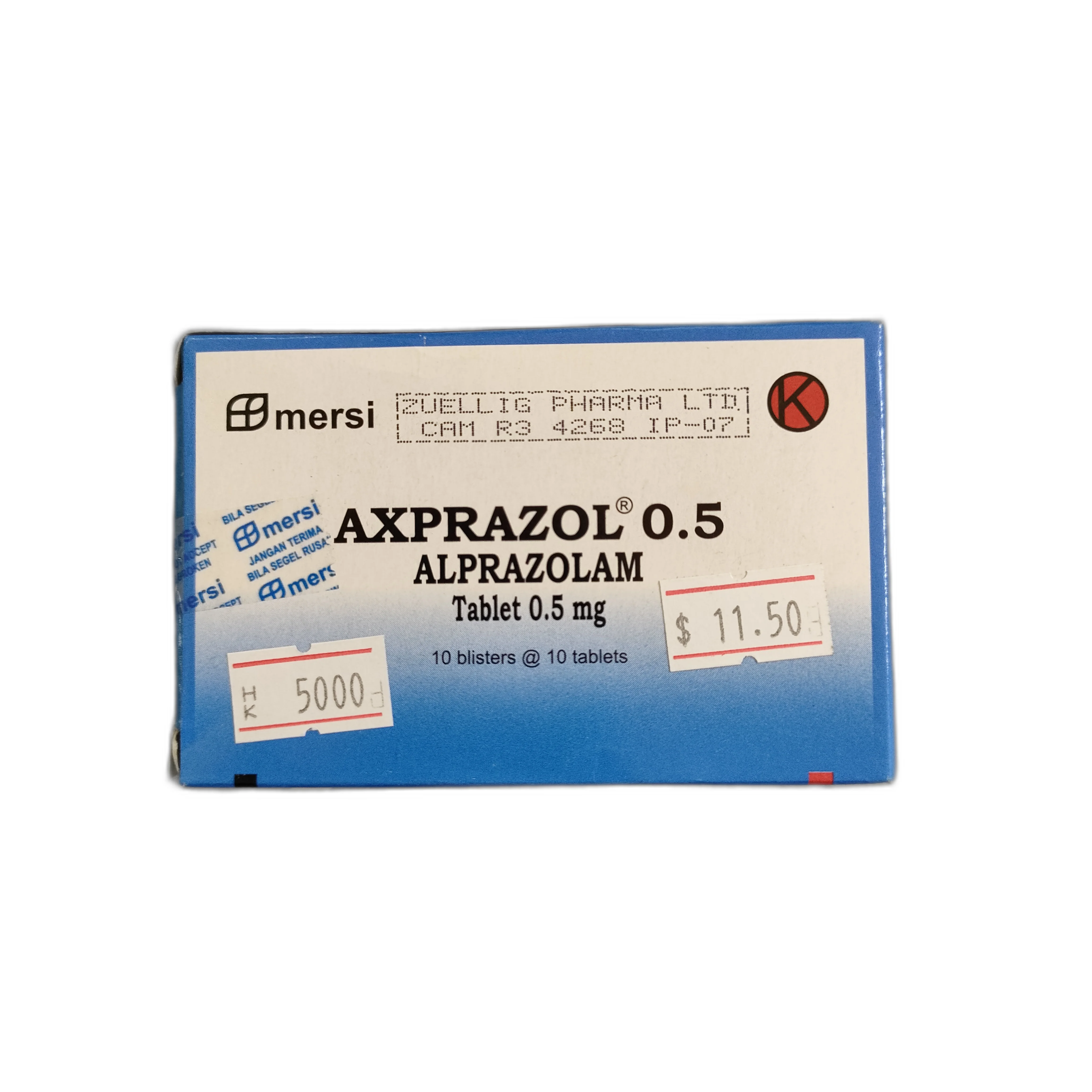 Axprazol 0.5 — available at pharmacies in Cambodia on PharmKulen