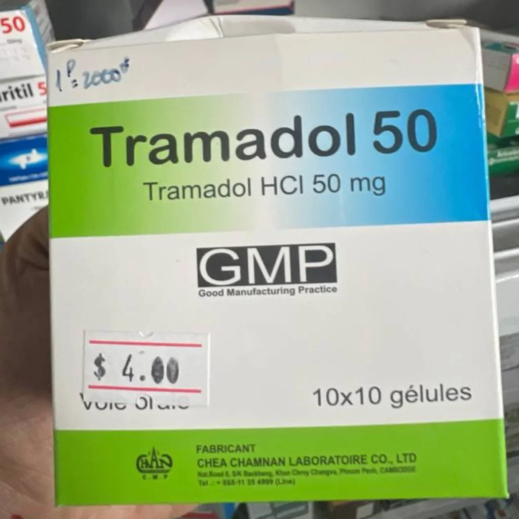 Tramadol 50 — available at pharmacies in Cambodia on PharmKulen