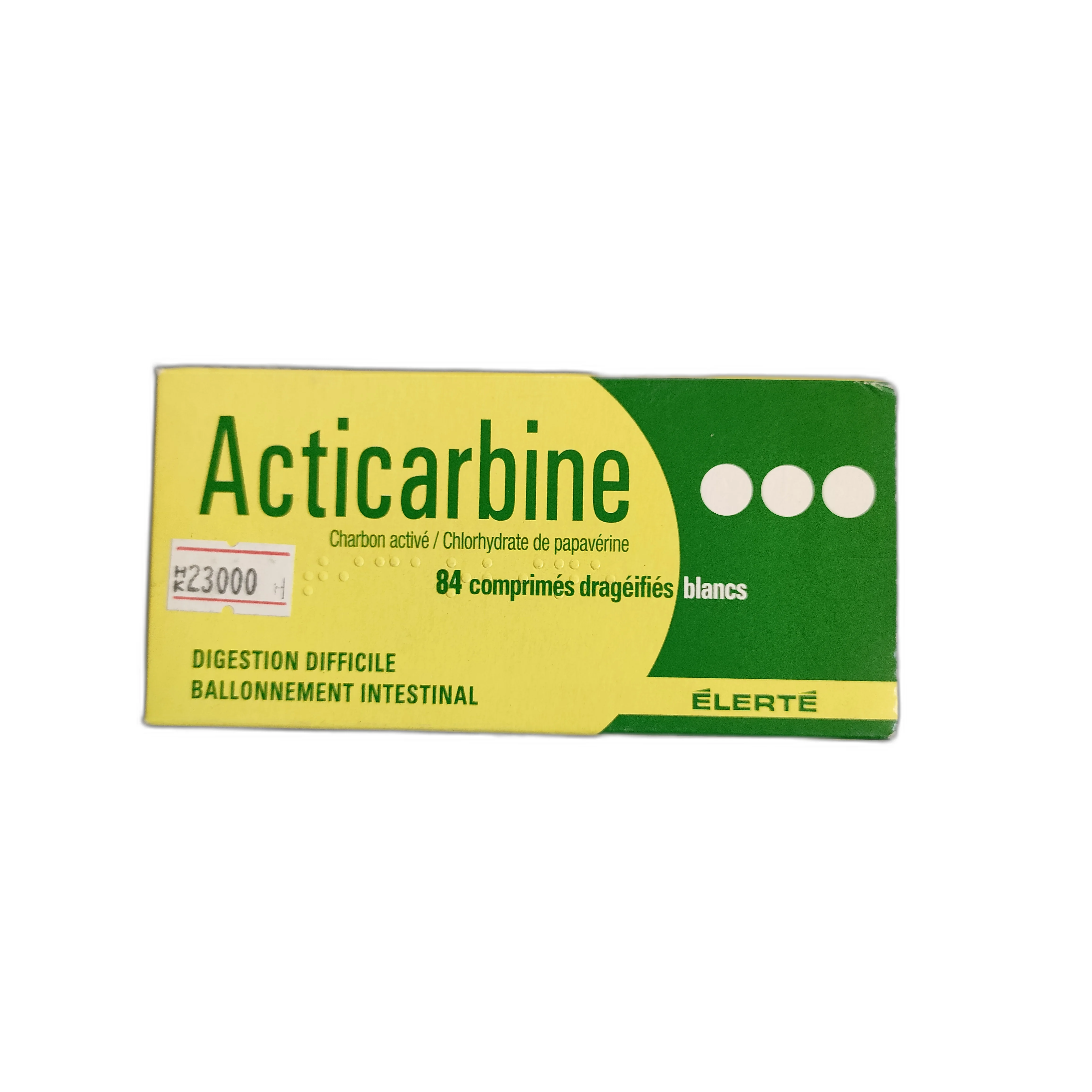 Acticarbine tablets — available at pharmacies in Cambodia on PharmKulen