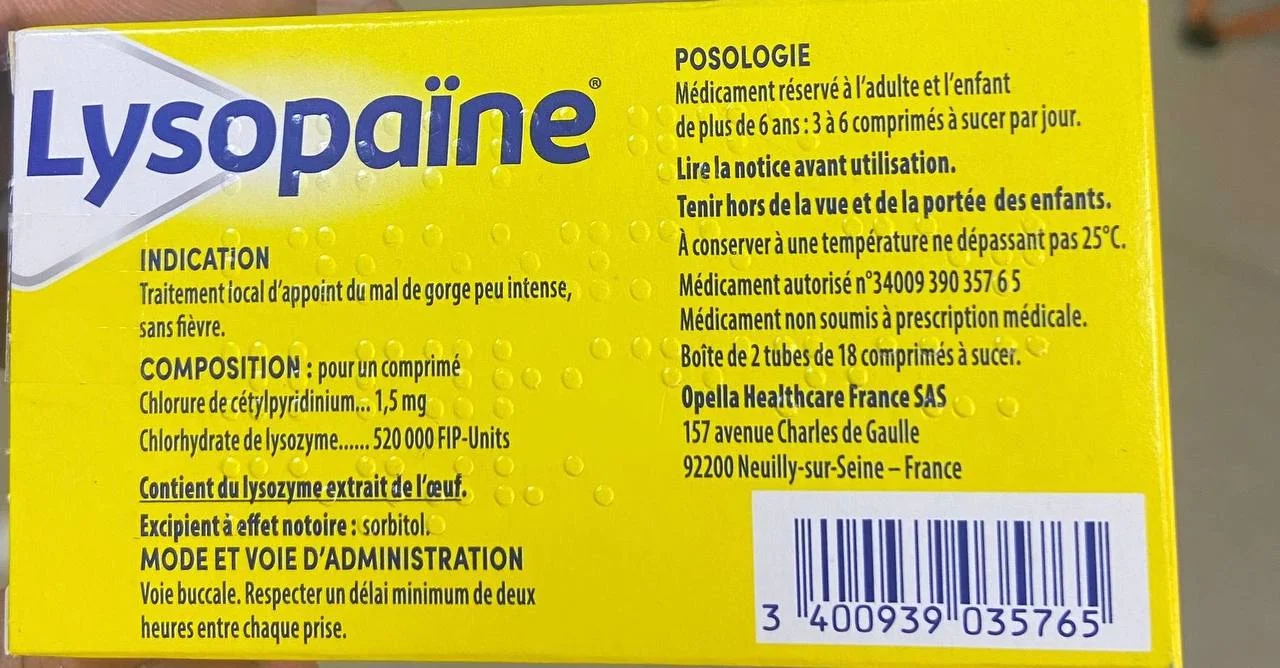 Lysopaine — available at pharmacies in Cambodia on PharmKulen