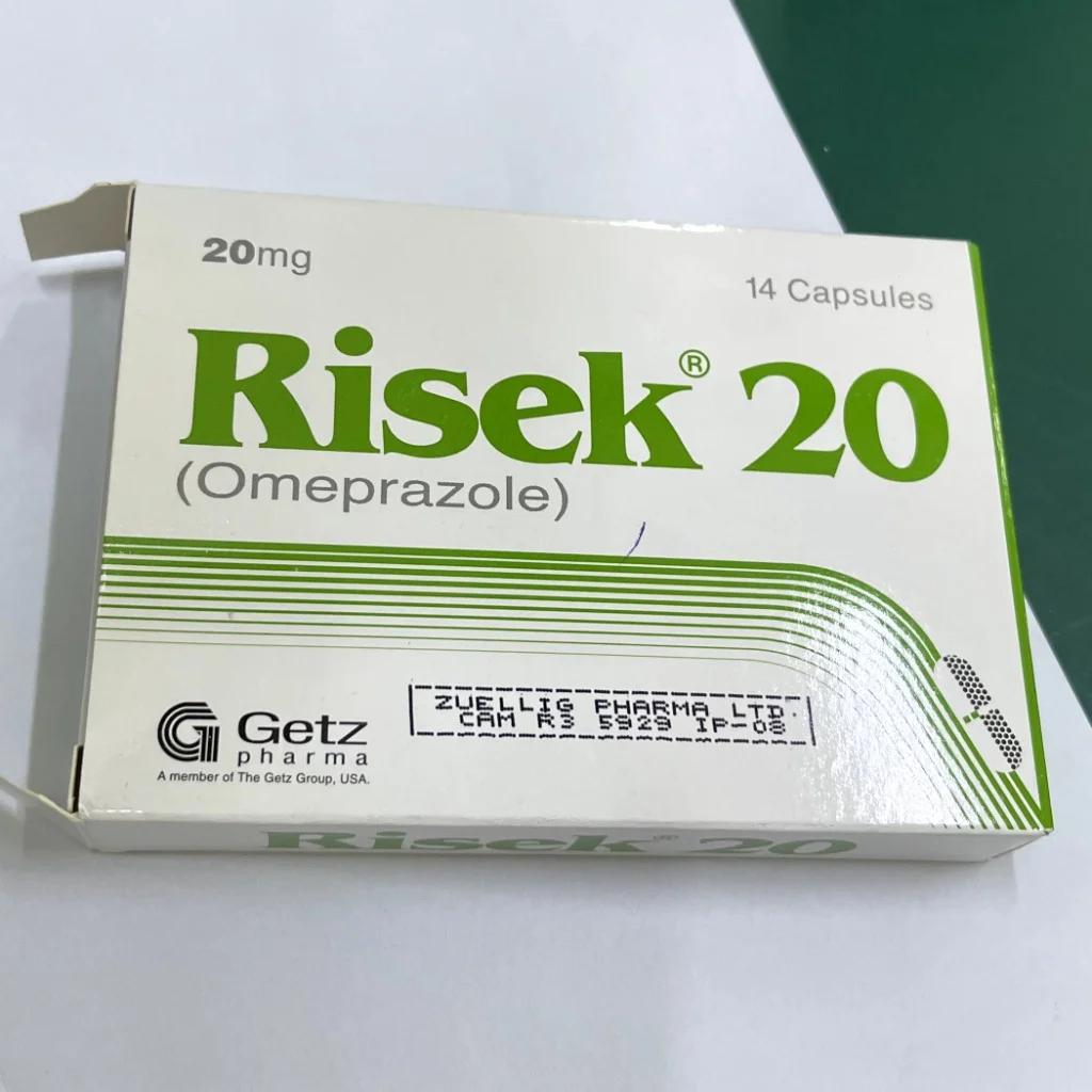 Risek 20 — available at pharmacies in Cambodia on PharmKulen