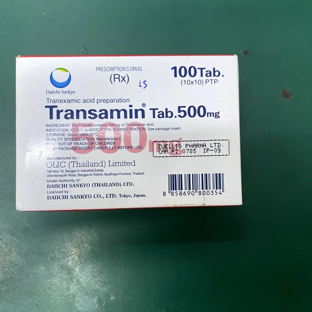 Transamin Tab.500mg — available at pharmacies in Cambodia on PharmKulen