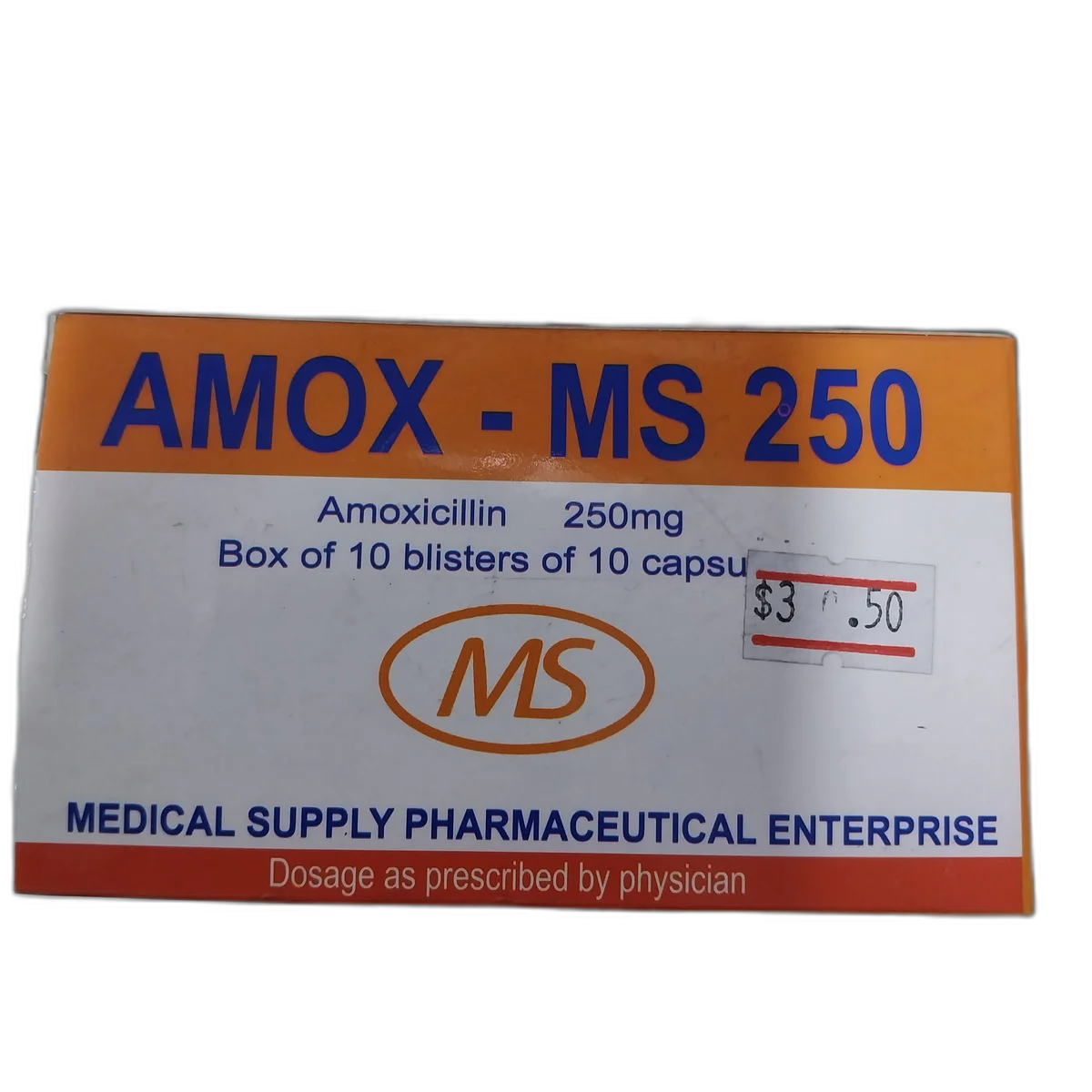 Amox-MS 250 — available at pharmacies in Cambodia on PharmKulen