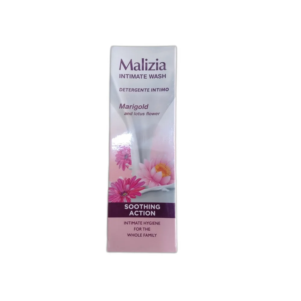 Malizia Marigold and Lotus Flower Intimate Wash — available at pharmacies in Cambodia on PharmKulen