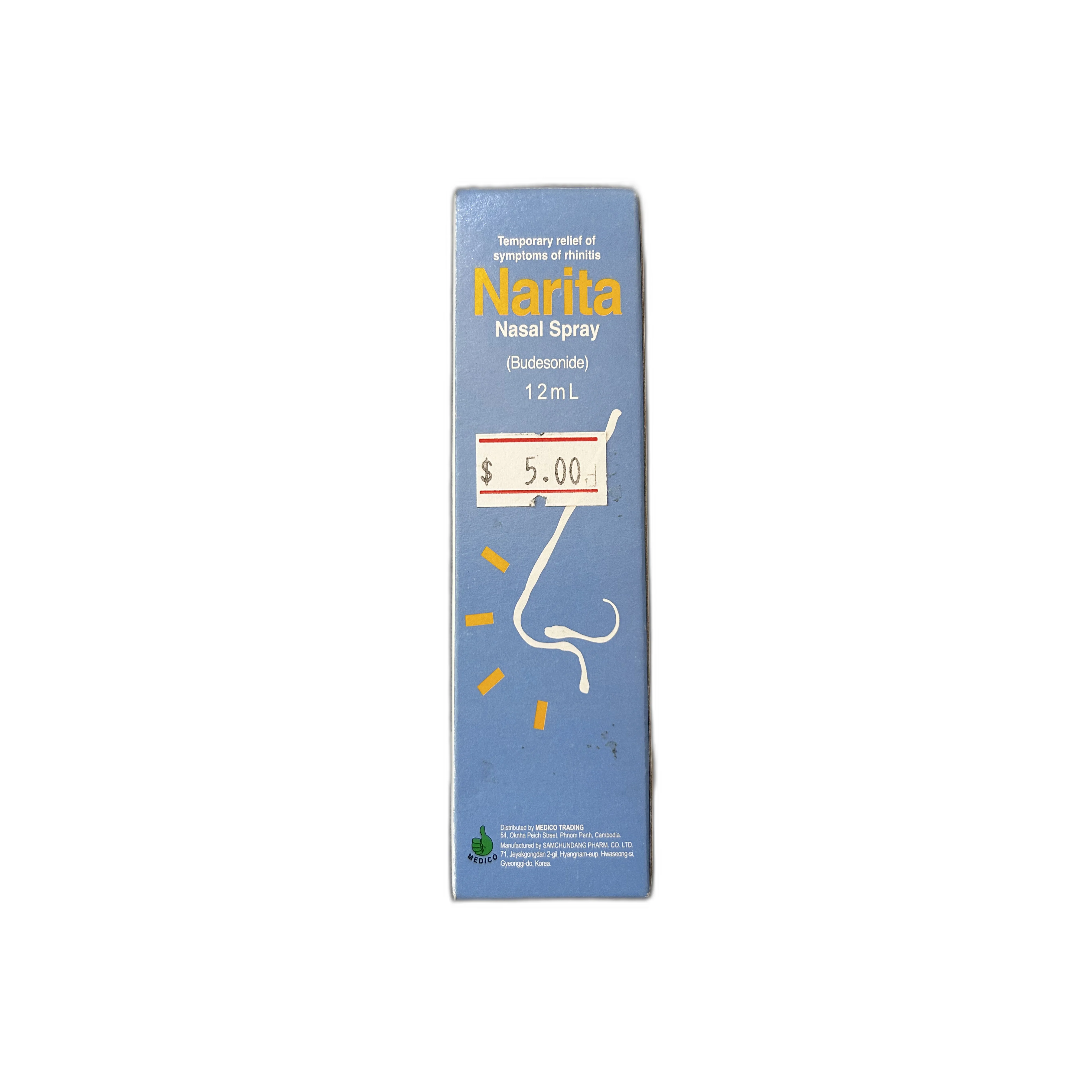 Narita Nasal Spray — available at pharmacies in Cambodia on PharmKulen