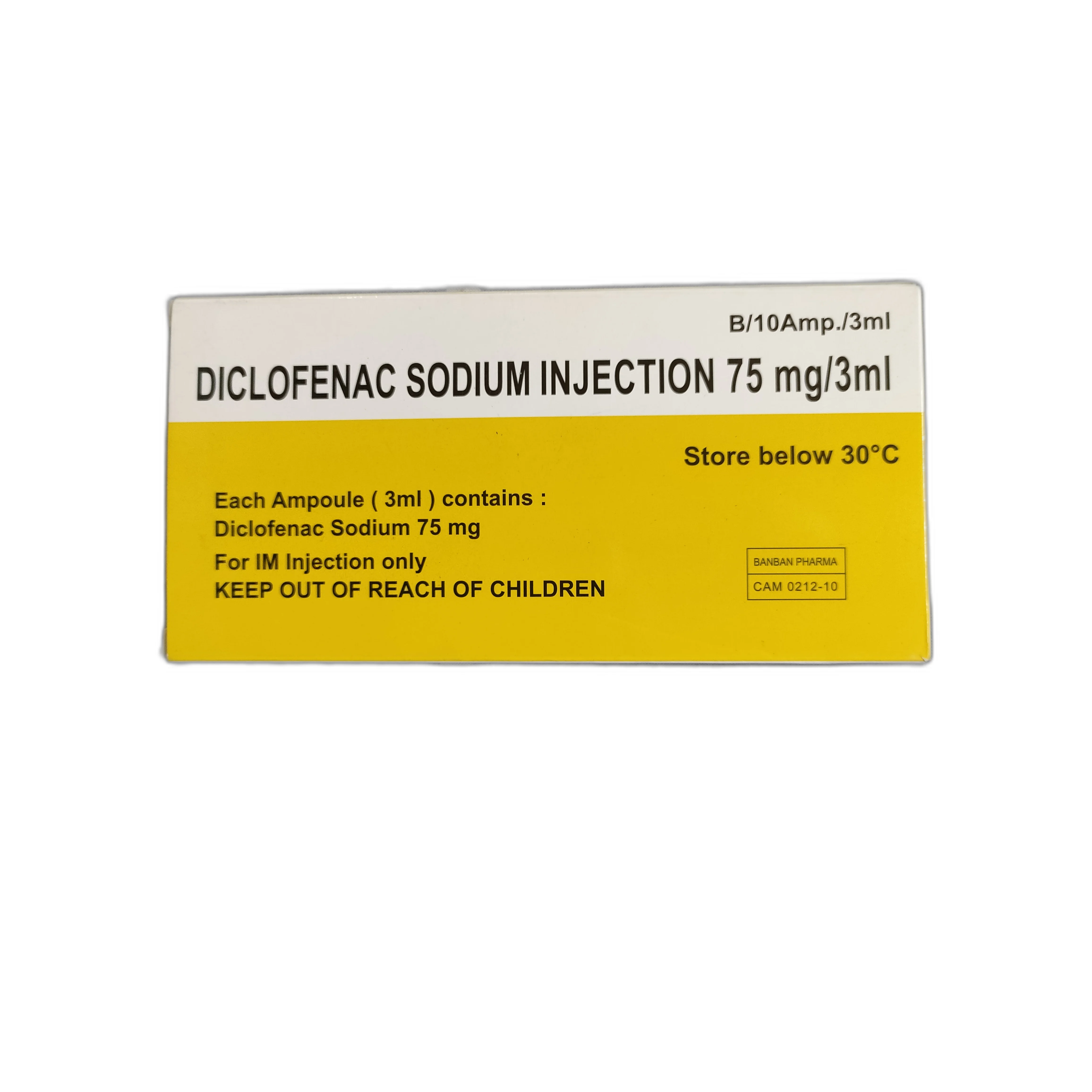 Diclofenac Sodium Injection — available at pharmacies in Cambodia on PharmKulen