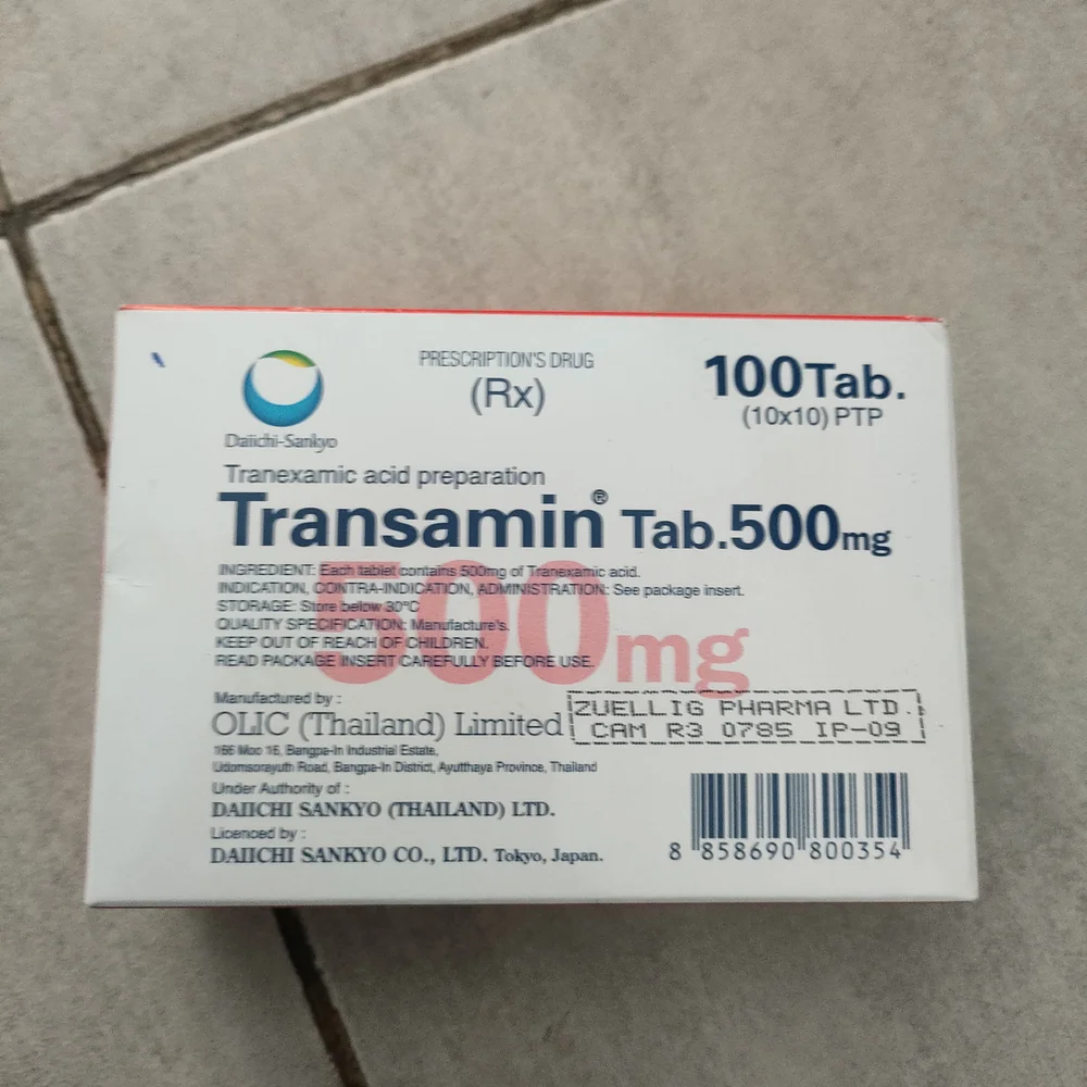 Transamin 500 mg — available at pharmacies in Cambodia on PharmKulen