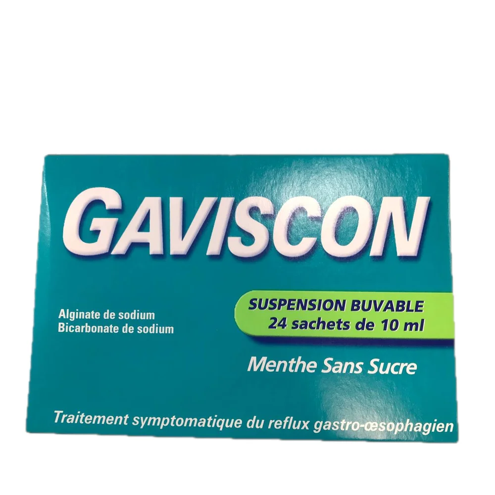 Gaviscon Menthe Sans Sucre — available at pharmacies in Cambodia on PharmKulen