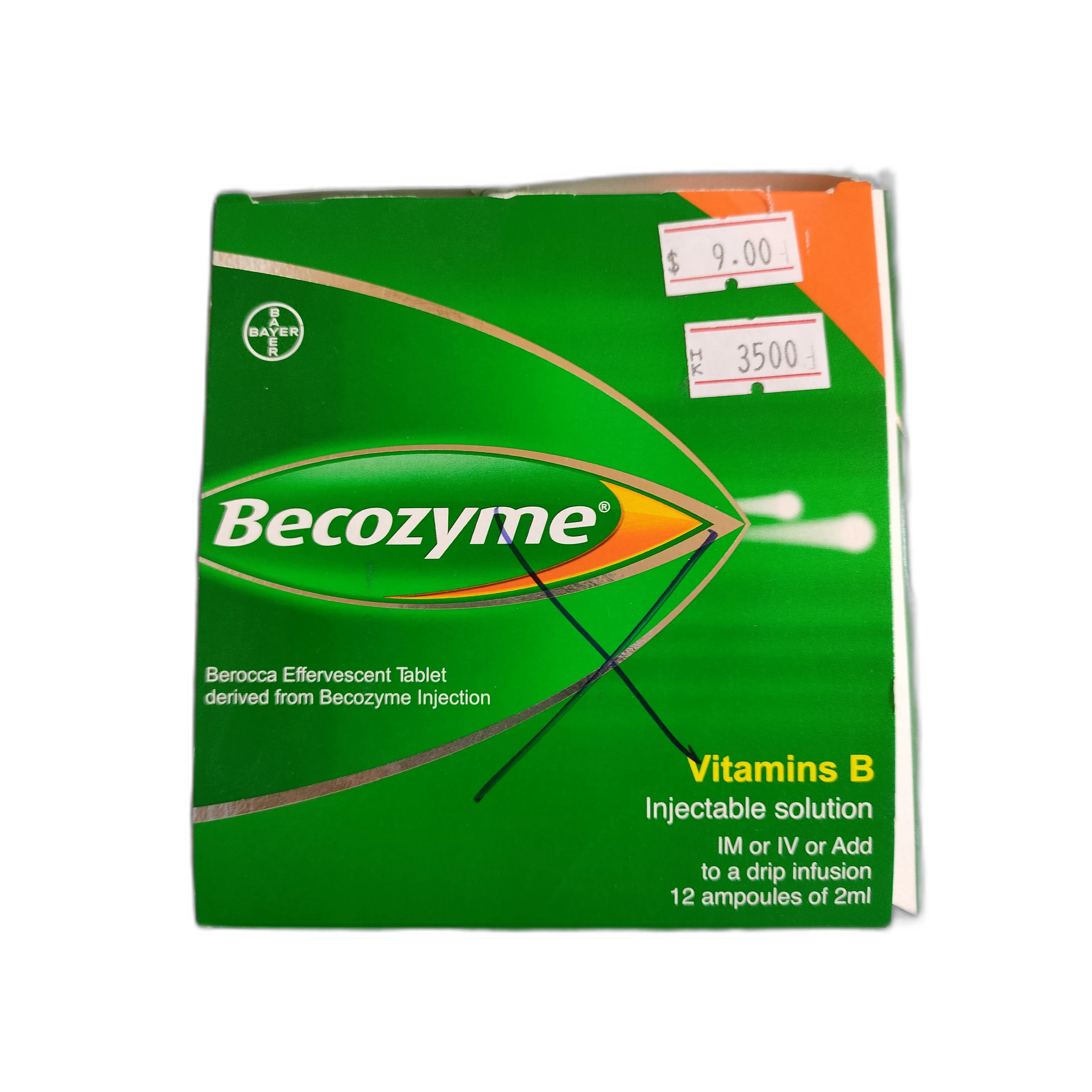 Becozyme vitamins B — available at pharmacies in Cambodia on PharmKulen