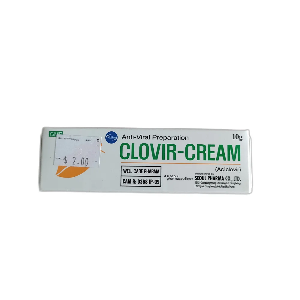 Clovir-Cream — available at pharmacies in Cambodia on PharmKulen
