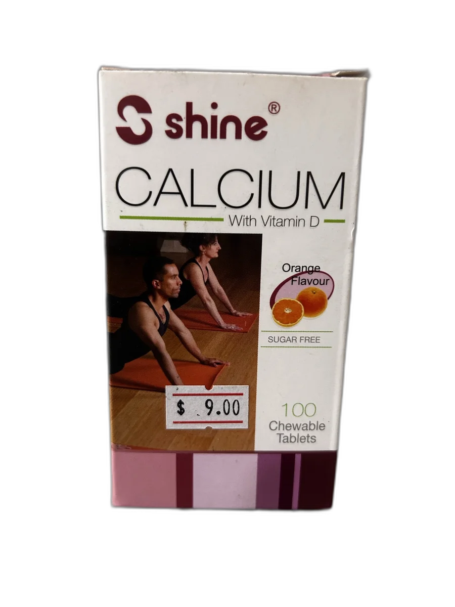 Shine Calcium with Vitamin D — available at pharmacies in Cambodia on PharmKulen