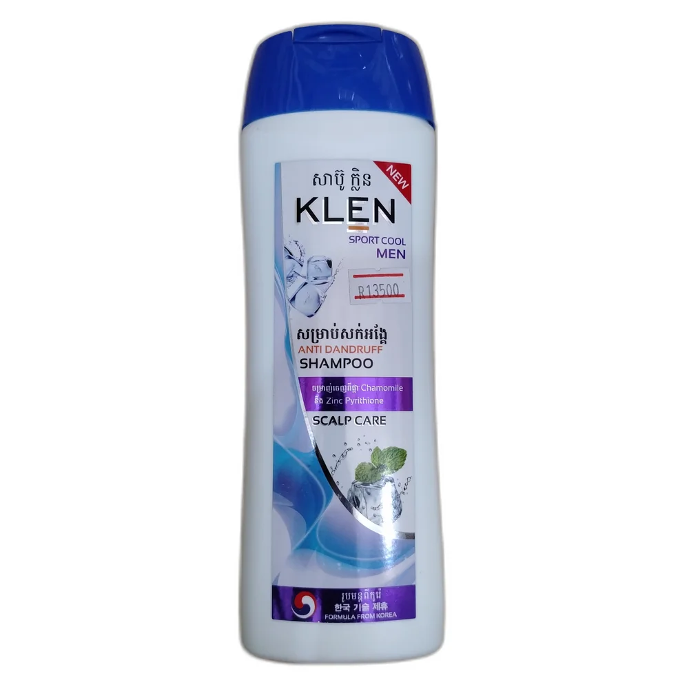 KLEN Sport Cool Men Anti-Dandruff Shampoo — available at pharmacies in Cambodia on PharmKulen