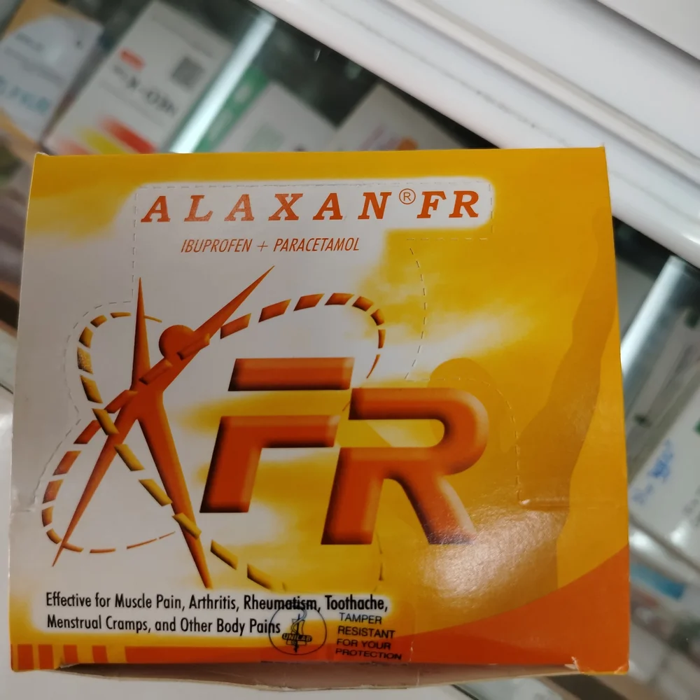 Alaxan FR — available at pharmacies in Cambodia on PharmKulen