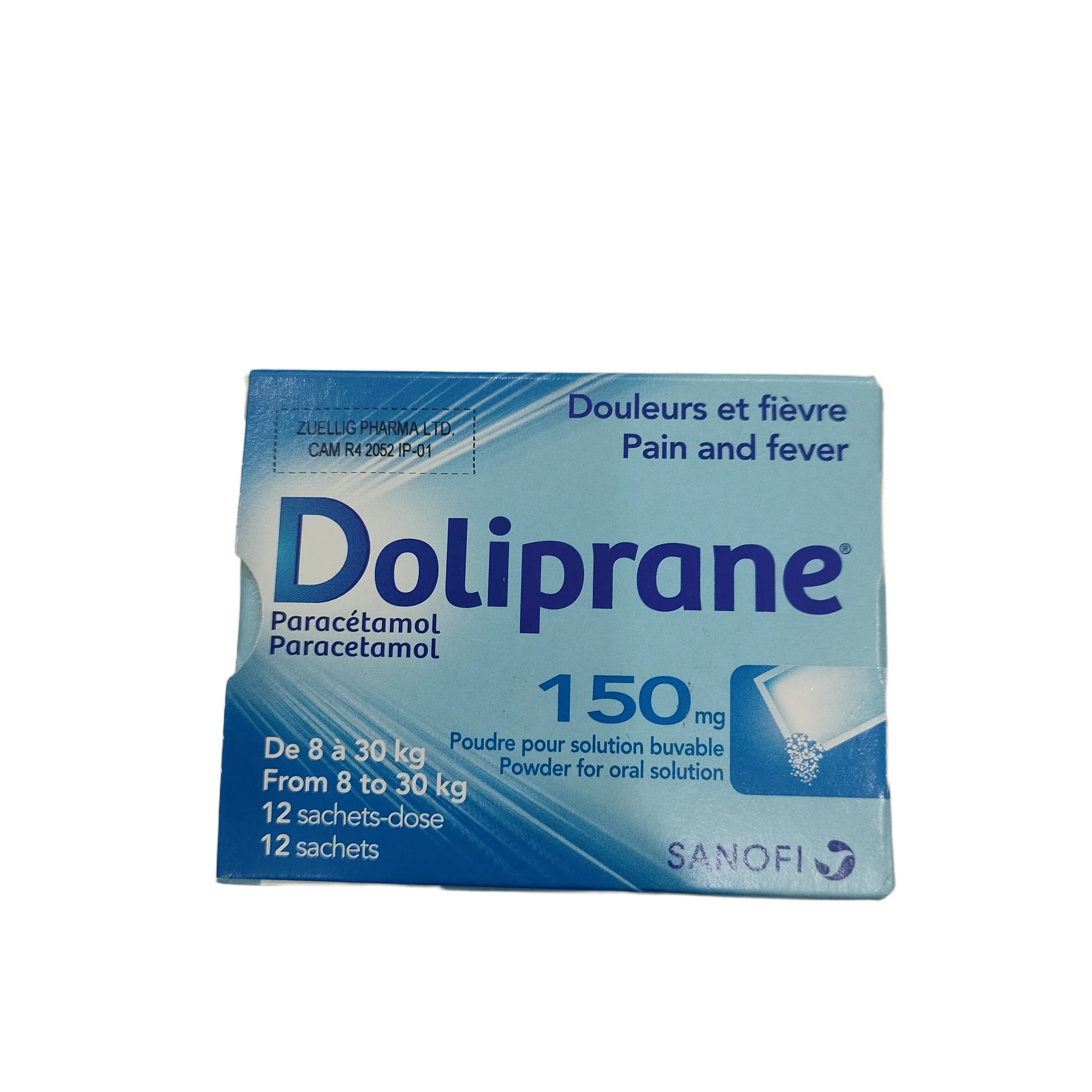 Doliprane — available at pharmacies in Cambodia on PharmKulen