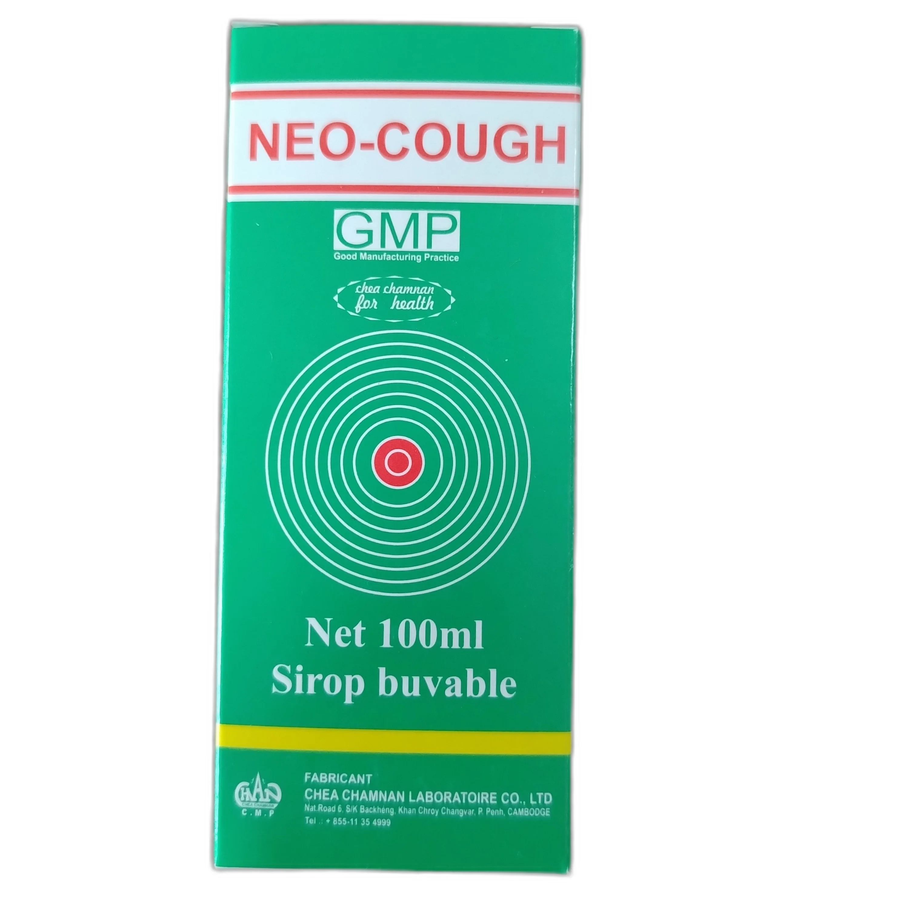 NEO-COUGH — available at pharmacies in Cambodia on PharmKulen