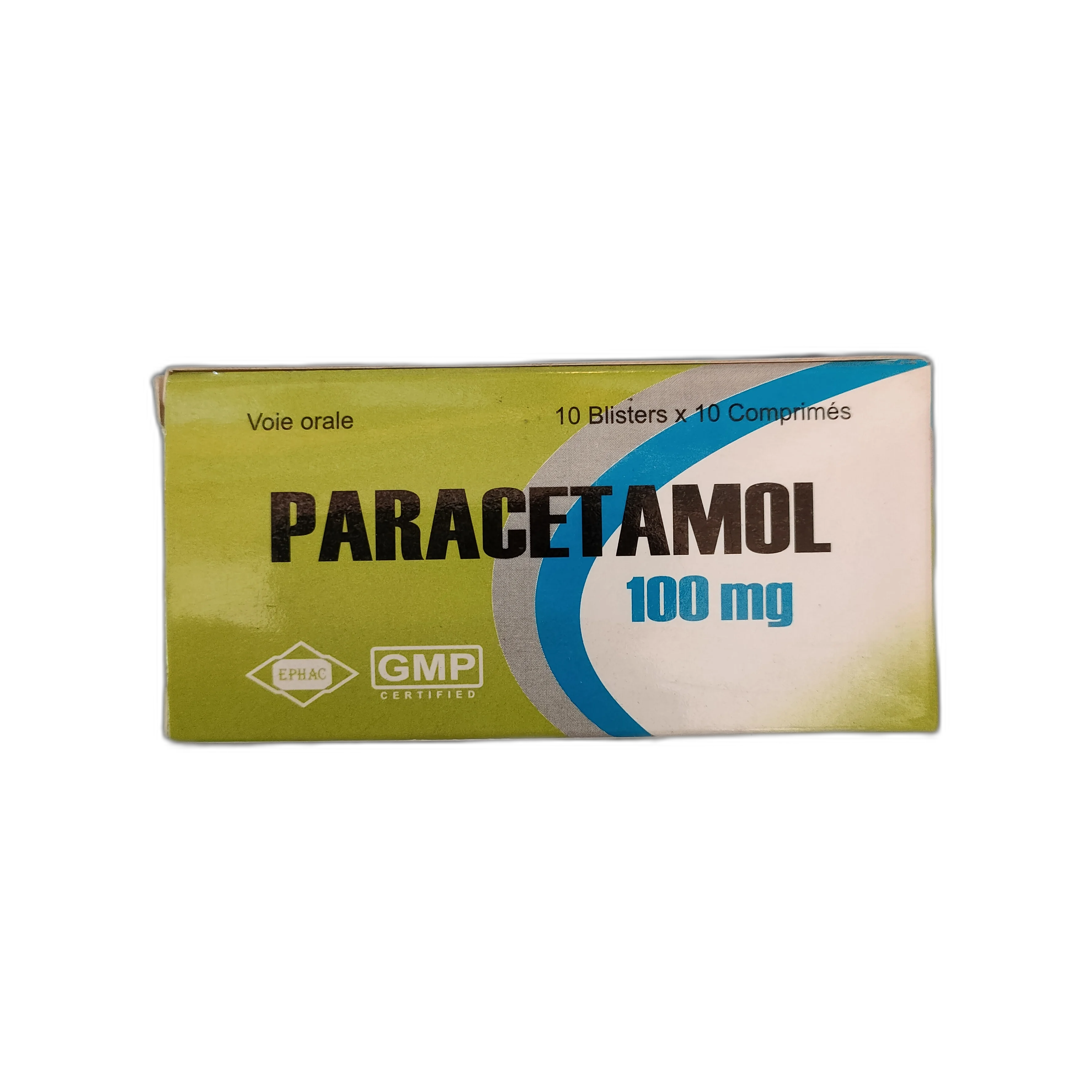 Paracetamol 100 mg — available at pharmacies in Cambodia on PharmKulen