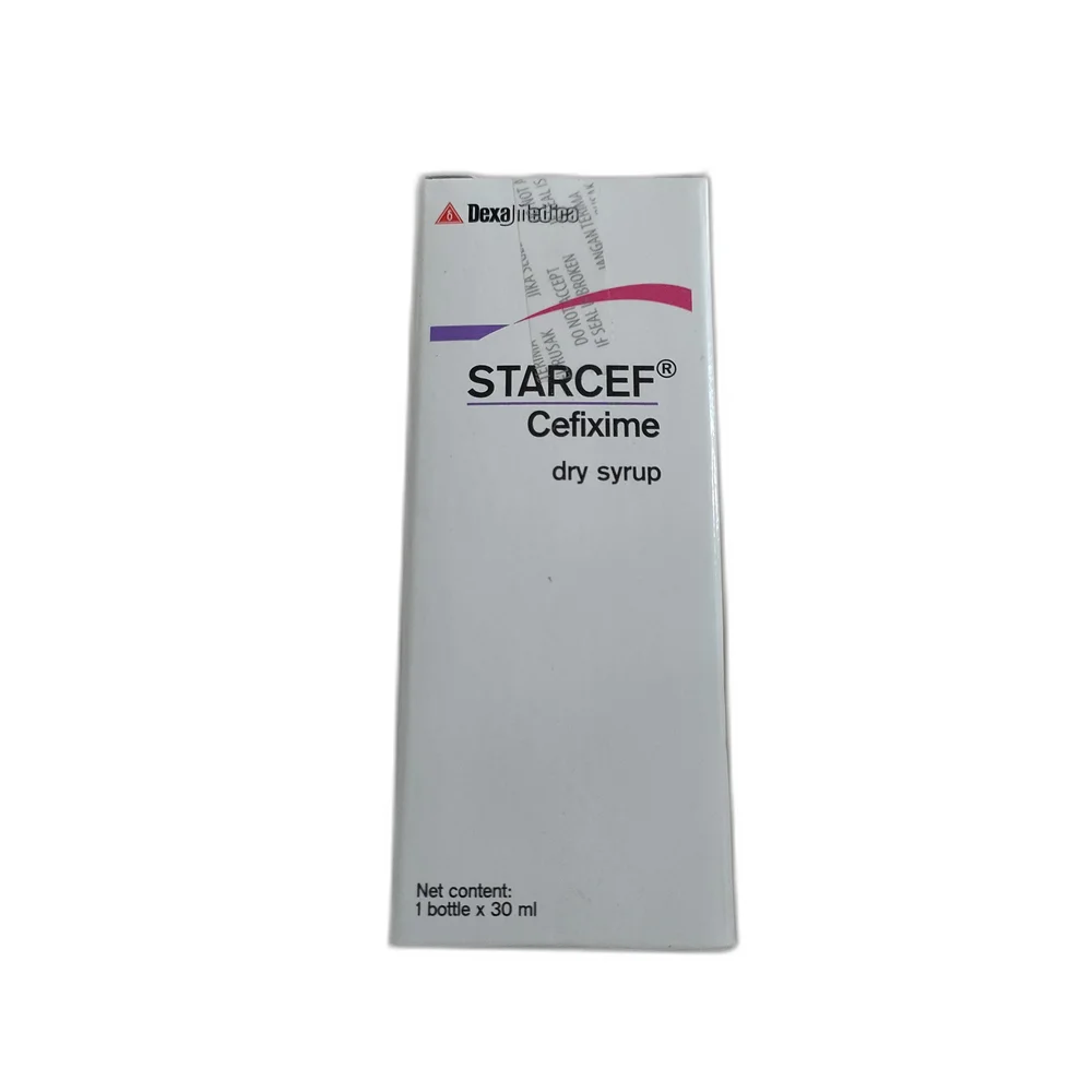 Starcef Cefixime Dry Syrup — available at pharmacies in Cambodia on PharmKulen