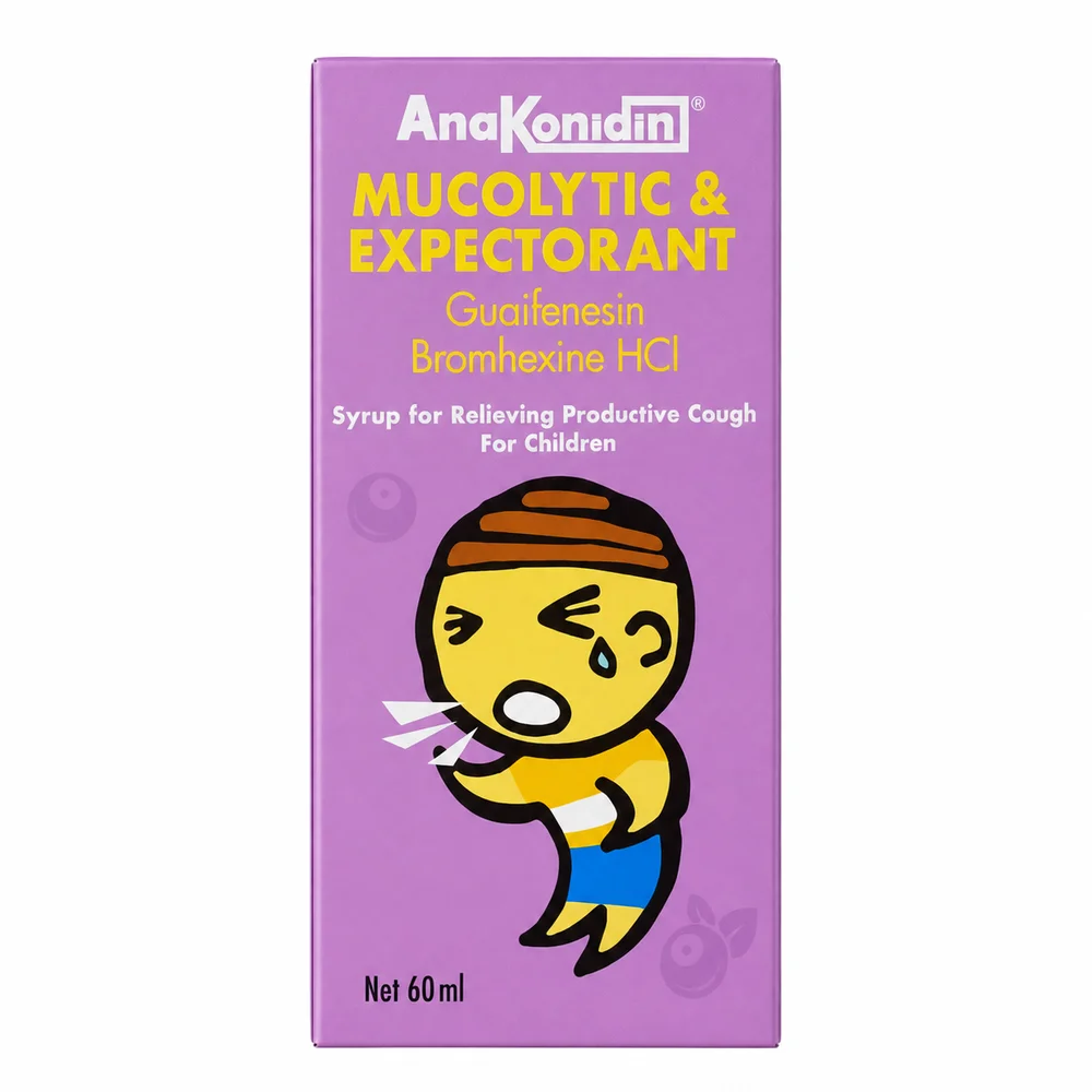 AnaKonidin Mucolytic and Expectorant — available at pharmacies in Cambodia on PharmKulen