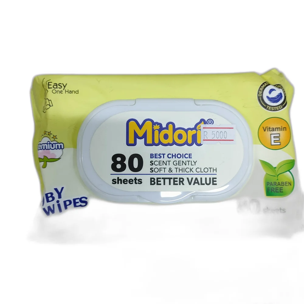 Midori Baby Wipes — available at pharmacies in Cambodia on PharmKulen