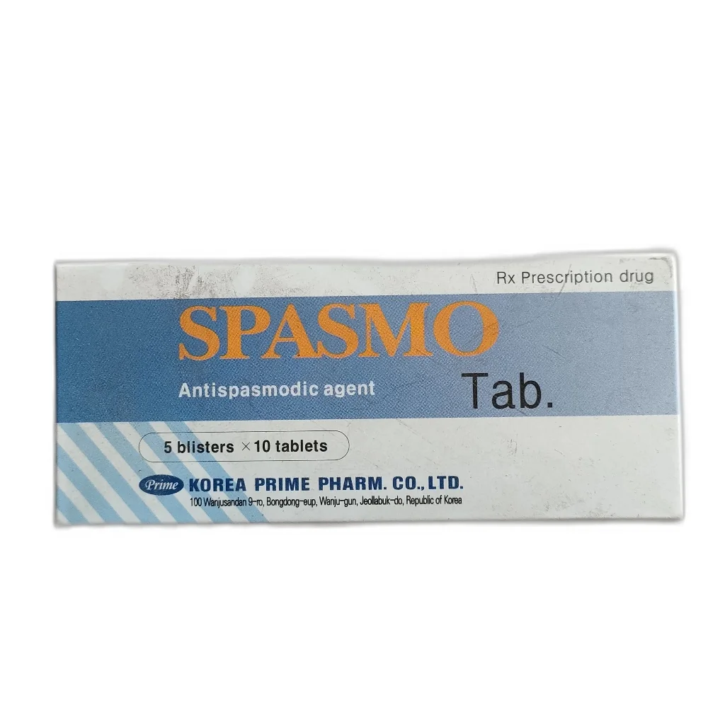 SPASMO — available at pharmacies in Cambodia on PharmKulen